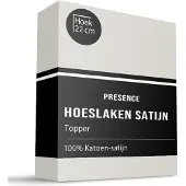 Dekbed Discounter Topper Hoeslaken - Katoen Satijn - Crème 180 x