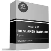 Fresh & Co Topper Hoeslaken - Badstof - Lichtgrijs 160 x 200/210/220