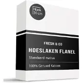 Fresh & Co Hoeslaken Katoen Flanel - Wit 140 x 200 cm