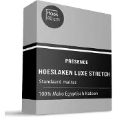Presence Hoeslaken - Mako Jersey Katoen - Grijs 100/120 x 200/210/220