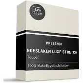 Presence Topper Hoeslaken - Mako Jersey Katoen - Crème 70/80 x