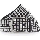 B.belt Riem 'Quinn' zwart / zilver
