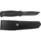 Morakniv Garberg Black Leather Sheath - Carbon Steel 13100