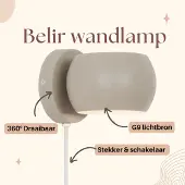 Nordlux Leeslamp bruin met schakelaar & G9 Fitting Belir