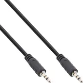 Digitus AK-510100-025-S Jackplug Audio Aansluitkabel [1x Jackplug male 3,5 mm - 1x Jackplug male 3,5 mm] 2.50 m Zwart
