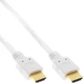 InLine HDMI kabel - versie 2.0 (4K 60Hz + HDR) - CU koper aders / wit - 1,5 meter