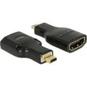 DeLOCK Micro HDMI - HDMI adapter - versie 2.0 (4K 60Hz) / zwart