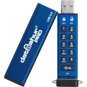 ISTORAGE datAshur PRO USB-stick 8 GB Blauw IS-FL-DA3-256-8 USB-A 3.2 Gen 1