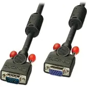 Lindy 36392 VGA-kabel VGA Verlengkabel VGA-stekker 15-polig, VGA-bus 15-polig 1.00 m Zwart Afgeschermd (dubbel)