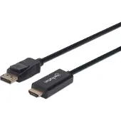 Manhattan 152662 DisplayPort-kabel DisplayPort / HDMI Adapterkabel DisplayPort-stekker, HDMI-A-stekker 1.00 m Zwart