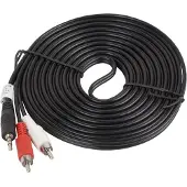 Lanberg CA-MJRC-10CC-0050-BK audio kabel 5 m 3.5mm 2 x RCA Zwart