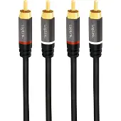 Logilink CA1208 Cinch Audio Aansluitkabel 7.5 m Zwart Afgeschermd, Kleurcodering