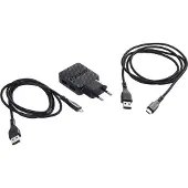 Energizer Levenslange Muurlader USB-C + Micro-USB Kabel (2m) zwart, USB-lader, Zwart