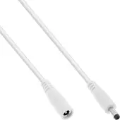 InLine DC verlengkabel | 4,0 x 1,7mm | max. 140W | wit | 5 meter