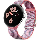 Google Pixel Watch 3 (41 mm), gevlochten band, kleur: Peony