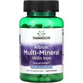 Swanson Health - Albion Multi-Mineraal met IJzer - 120 Capsules