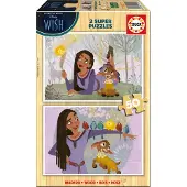 Educa Houten puzzel "Wensen", 2 sets van 50 stukjes