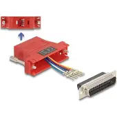 DeLOCK D-Sub 25 pin male to RJ12 female Assembly Kit red