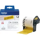Brother DK-22606 Etiket Zwart op geel (62 mm)