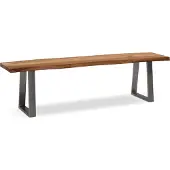 Wohnling Eetkamerbank acaciahout chroom 140 cm