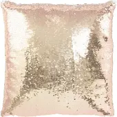 J-Line Kussen omkeerbaar sequin champagne/wit