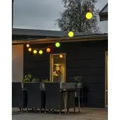 Konstsmide Solar lichtsnoer 14.5 meter | Globe | 10 bollen | Multicolor | Pastel | IP44 |