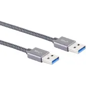 S-Conn S/CONN 13-37030, 2 meter, USB A, USB A, USB 3.2 Gen 2 (3.1 Gen 2), 10 Gbit/s, grijs