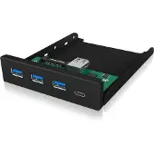 Icy Box IB-HUB1418-i3 voorpaneel met USB 3.0 Type-A en Type-C hub