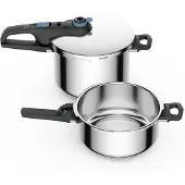 Tefal P2584301 Secure Trendy Snelkookpannen 2-delige set 4L + 6L