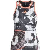 Adidas Club Graphic Sleeveless T-shirt Grijs L Vrouw