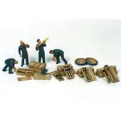 Tamiya Modelbouwpakket Militaire voertuigen - 35188 Fig.-Set Tank Ammo Load. Crew with 4 Figures Plastic - 1:35 - Modelbouw