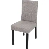 Mendler Littau eetkamerstoel, keukenstoel, stof/textiel ~ grijs, donkere poten