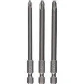 Bosch 3-delige tweezijdige schroefbitset | PH1, PH2 en PH3 | 89 mm - 2609255966