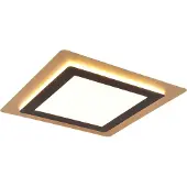 TRIO Vierkante design plafondlamp Morgan zwart met goud