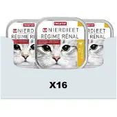 Beaphar 16x Nierdieet Kattenvoer Nat Kip 100 gr