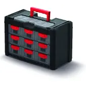 Prosperplast KMC303 - Gereedschapsorganizer - 9 Laden - Zwart/Rood