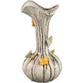Ptmd Tamarae Cream Ceramic Flowy Vase W Butterfly L (Beige, 23x44x23cm)