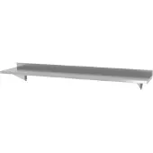 Hendi Wandplank met opstaande rand – 1400x300x250 mm – roestvast staal – inclusief bevestigingsbeugels