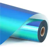 Loklik Permanent Adhesive Vinyl Holographic - Aqua Blue - 30.5 x 90 cm