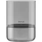 Blomus Windlicht Calma Stainless Steel Matt Glass Smoke Small