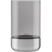 Blomus Windlicht Calma Stainless Steel Matt Glass Smoke Medium