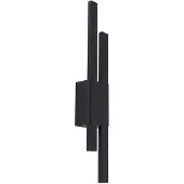 LINDBY LED-wandlamp buiten Sakari, zwart, Aluminium, Modern, LED wandlamp buiten