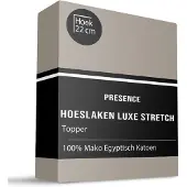 Presence Topper Hoeslaken - Mako Jersey Katoen - Taupe 100/120 x