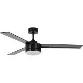Beacon Zwarte ventilator met lamp Lagoon Ø 132cm IP55