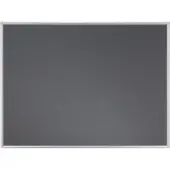Franken verplaatsbaar wandbord ECO dubbelzijdig vilt, grijs, aluminium frame, 1500x1200 mm