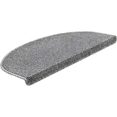 En.casa Trapmat set afgerond zelfklevend 15 stuks lichtgrijs