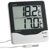 TFA-Dostmann sku 30.1011.K Kabelgebonden thermometer Zwart-wit