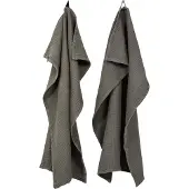 Himla Hetty keukenhanddoek 50x70 cm 2-pack Charcoal