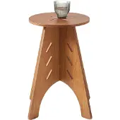 SoBuy Ronde Houten Bijzettafel Bruin 30,5 cm