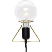 Hubsch Wandlampe , Zwart, Woonkamer, Messing